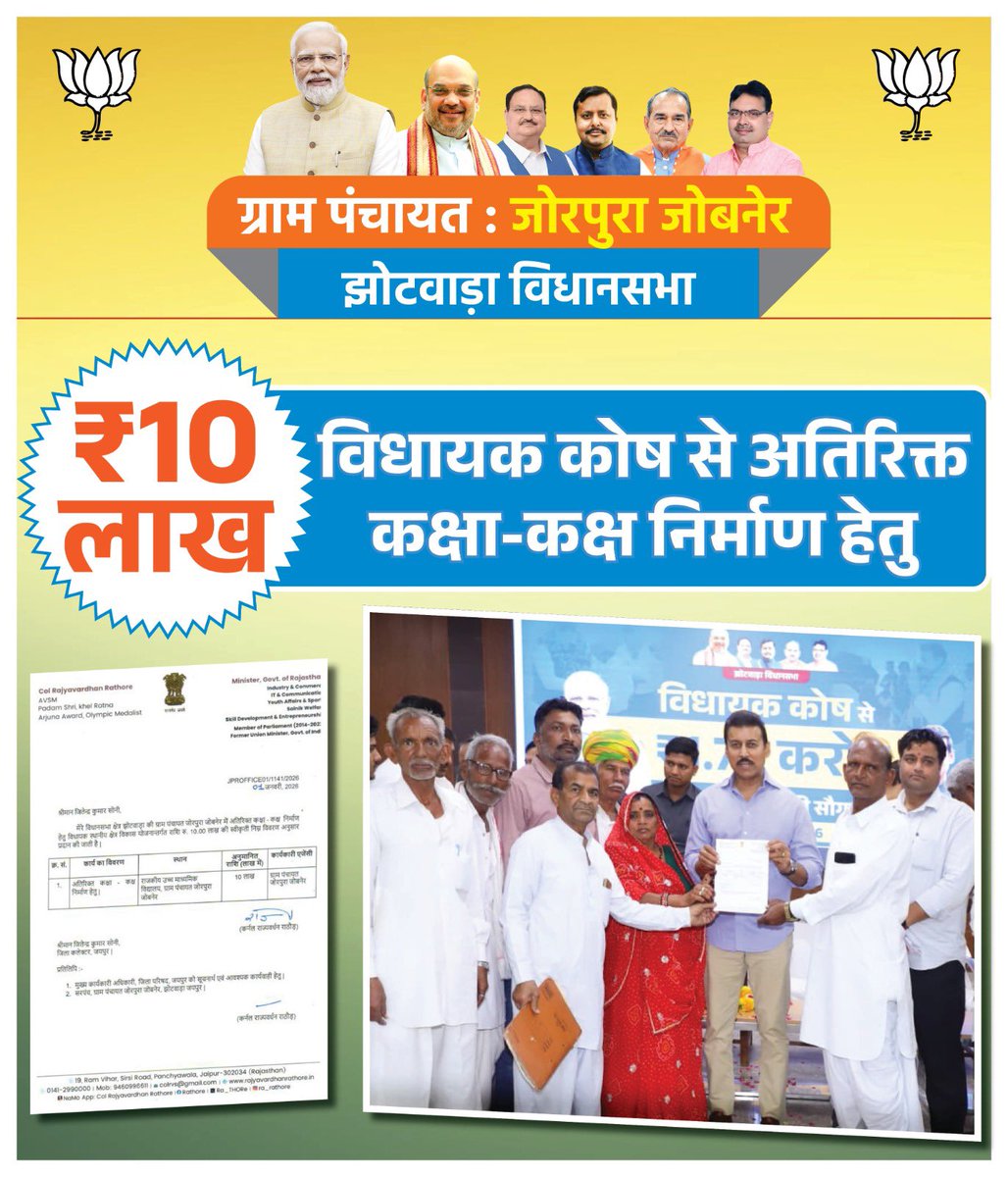 Col Rajyavardhan Rathore Office tweet media