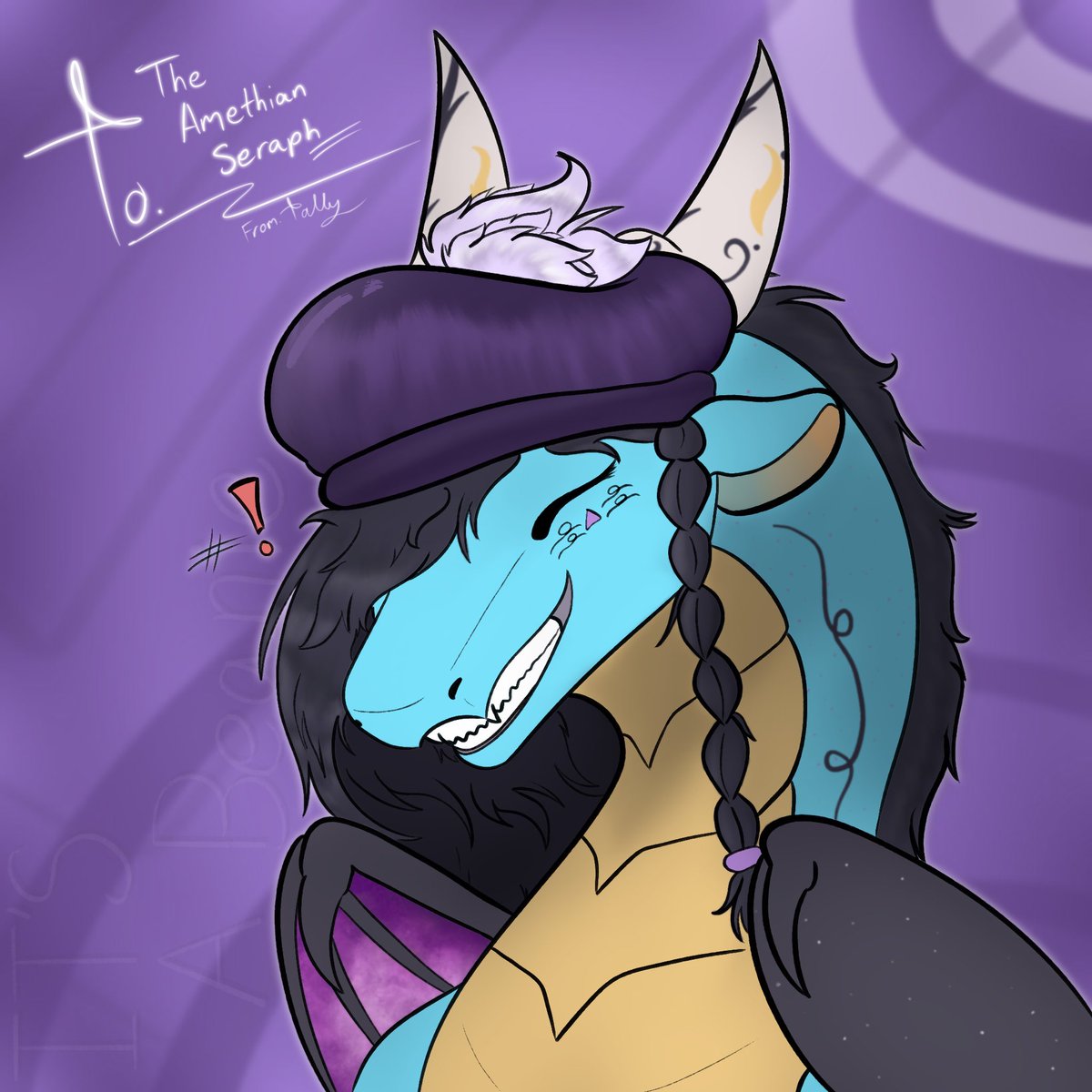 Gift time!
To <a href="/AmethianSeraph/">TheAmethianSeraph</a> . 
Now you’ve got a beanie!

Ayeee, digital art for once! It’s so urple, I love purple!