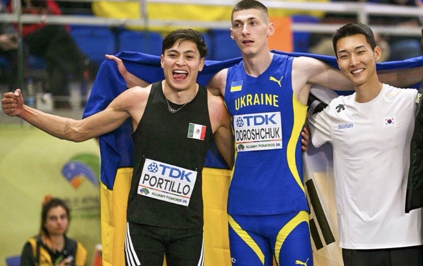 albertolati's tweet photo. 🇲🇽 Erick Portillo ha conquistado la plata en salto del altura del Mundial Indoor que se realiza en Polonia. Logró la mejor marca de su carrera saltando 
 2.30 metros.
Primera medalla mexicana en este evento desde Alejandro Cardenas en 1999. https://t.co/VZm1nmODH2