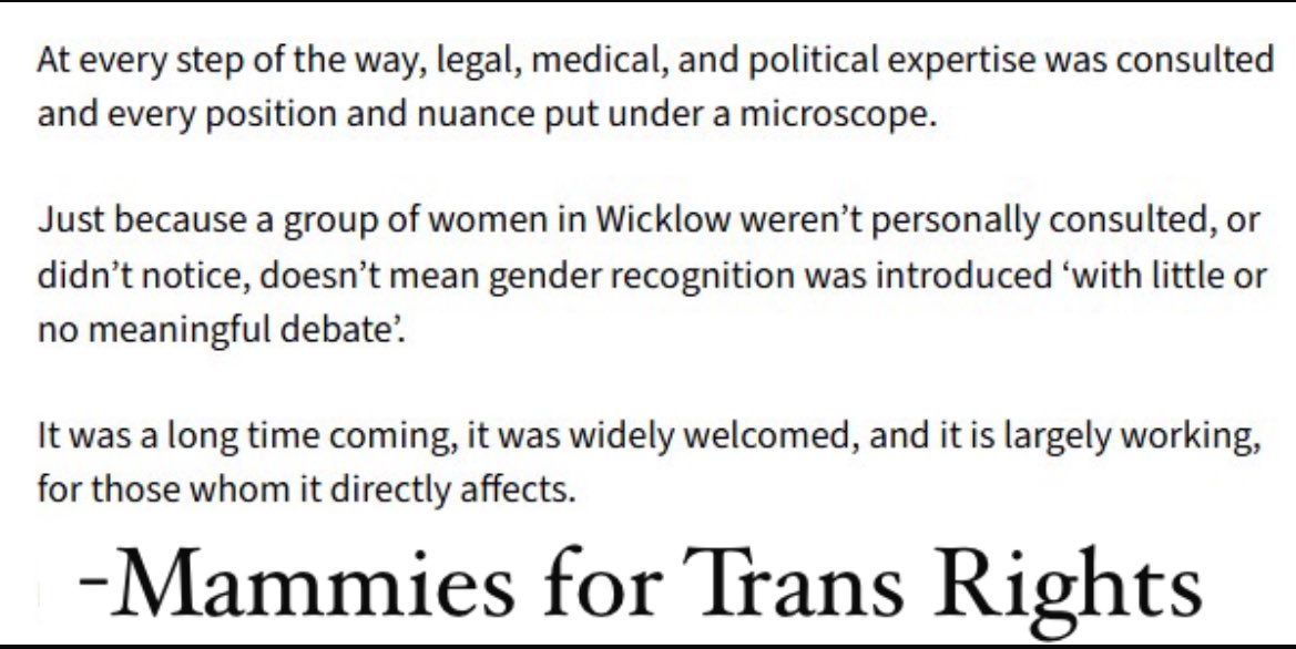 Mams4Trans's tweet photo. Our letter in the @irishexaminer about the 20 long years of painstaking work that went into getting the Gender Recognition Act in place.

Thank you Dr Linda Foy, @flacireland and everyone who fought so long for it.

#GRA #transrightsarehumanrights https://t.co/FOOCsCfeXm