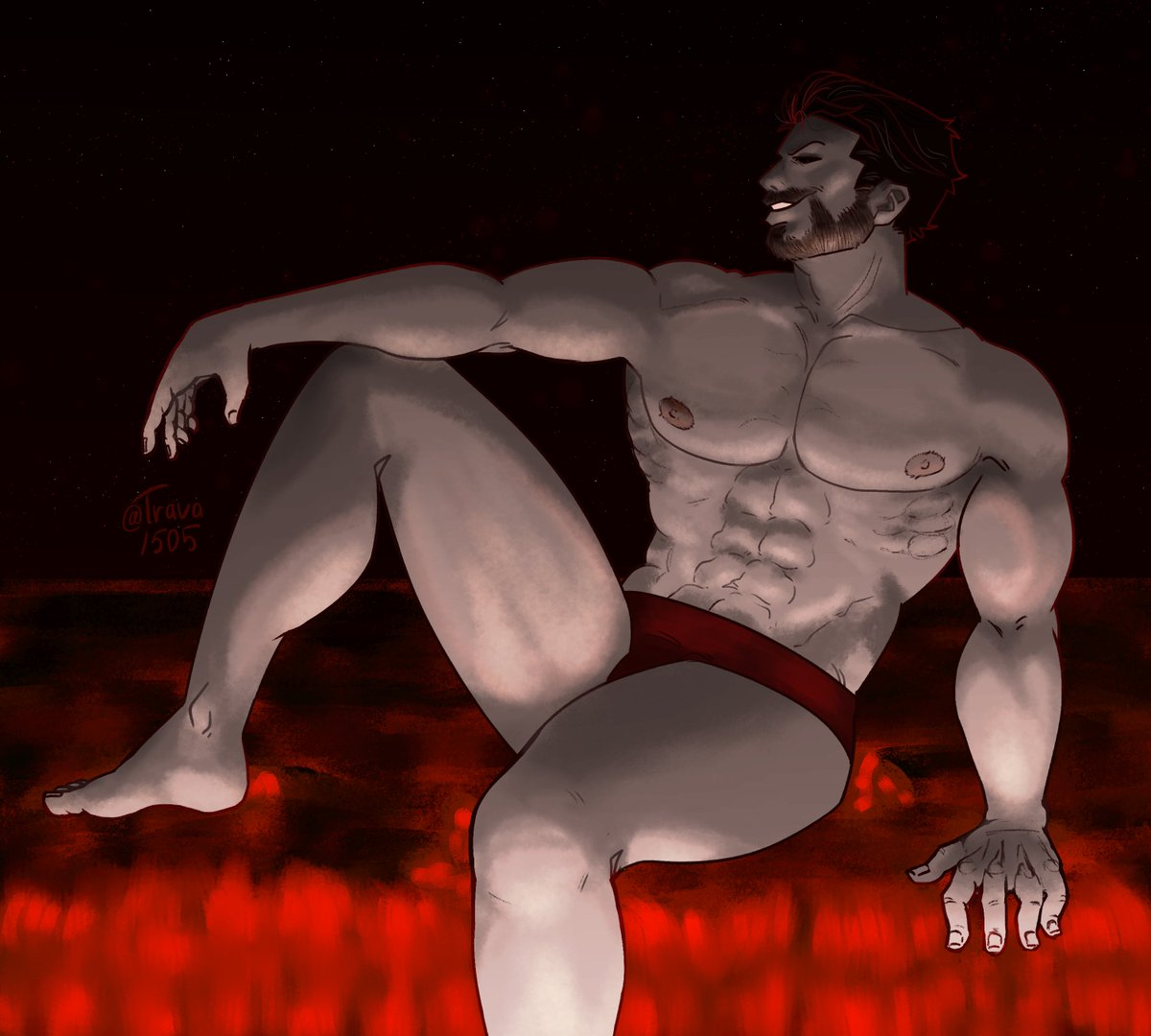 Trava1505's tweet photo. He was supposed to be in a robe, but oh my god, I don't have the energy to render his silk robe

#markiplier #actorMark #wkm https://t.co/QzpuxMgQ0H