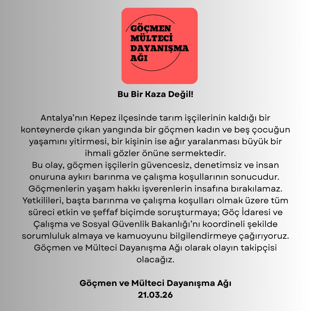 Göçmen Mülteci Dayanışma Ağı tweet media