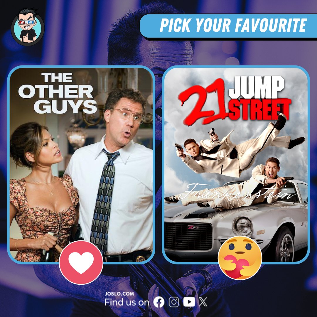 joblocom's tweet image. Movie battle! Pick your fighter 🥊
 #MovieBattle #TheOtherGuys #21JumpStreet #ActionComedy
