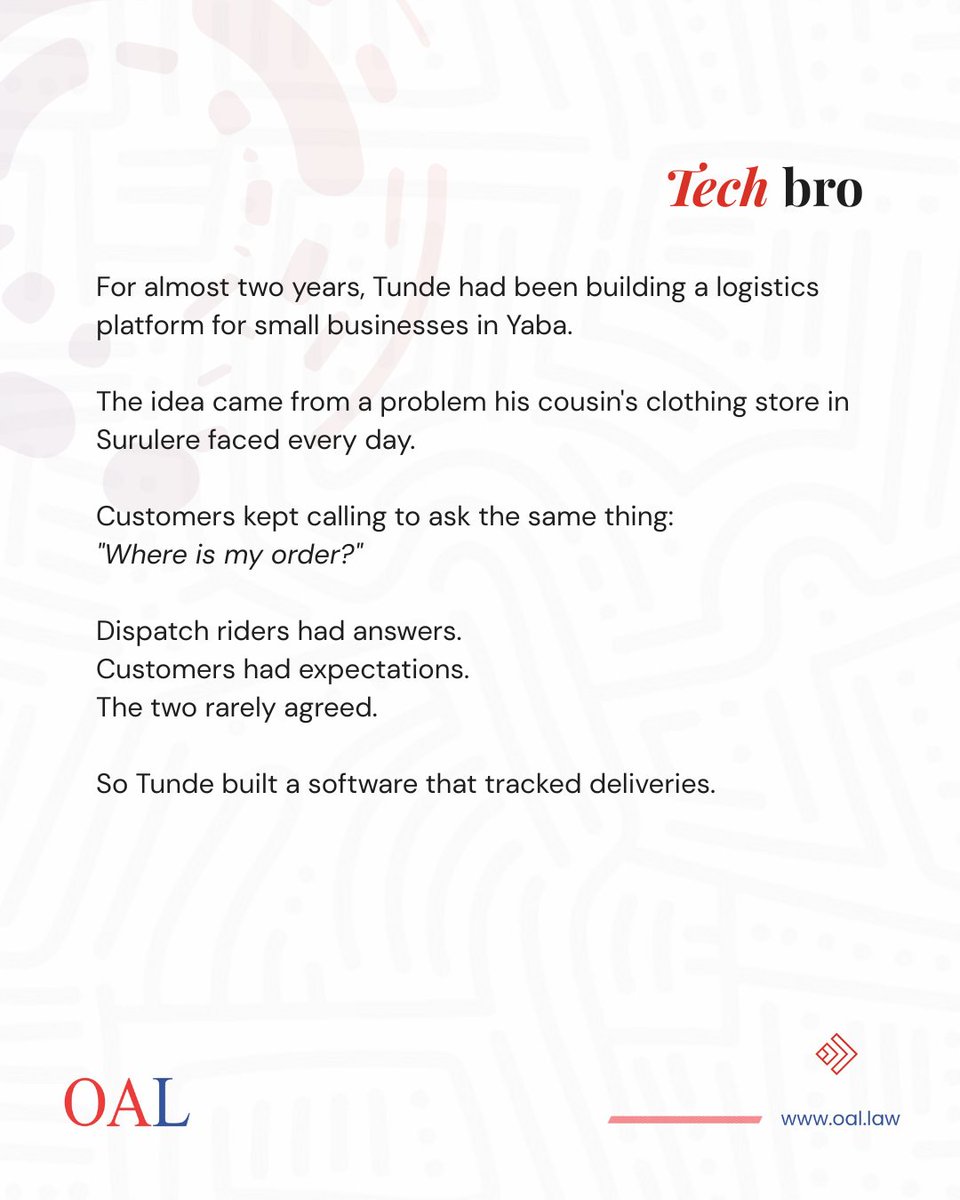 OALNigeria's tweet photo. It is finally hereโฆ
Case 1 of Sidebar is live.
The law, in story form.
Swipe through and enjoy.
๐
๐จ๐ฅ๐ฅ๐จ๐ฐ ๐ฌ๐จ ๐ฒ๐จ๐ฎ ๐ง๐๐ฏ๐๐ซ ๐ฆ๐ข๐ฌ๐ฌ ๐ ๐
๐ซ๐ข๐๐๐ฒ.
Sidebar. By OAL.
Every Friday, a story.
Every story, a lesson.
#Sidebar #OAL #LegalSeries https://t.co/TlSW59HLUF
