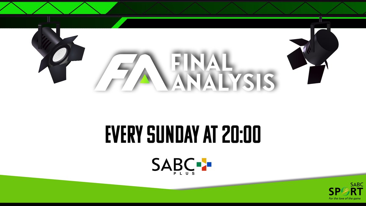 SABC_Sport's tweet photo. Your Ultimate Sunday Sports Destination! 🎯

Get the latest insights, in-depth analysis, and exciting discussions every Sunday night. 🏅

📅Sundays |⏲️20:00
📺SABC Sport
📱Stream on https://t.co/26PdrPrnVE | Don’t miss a moment

#FinalAnalysis https://t.co/jYmnCMrmIc