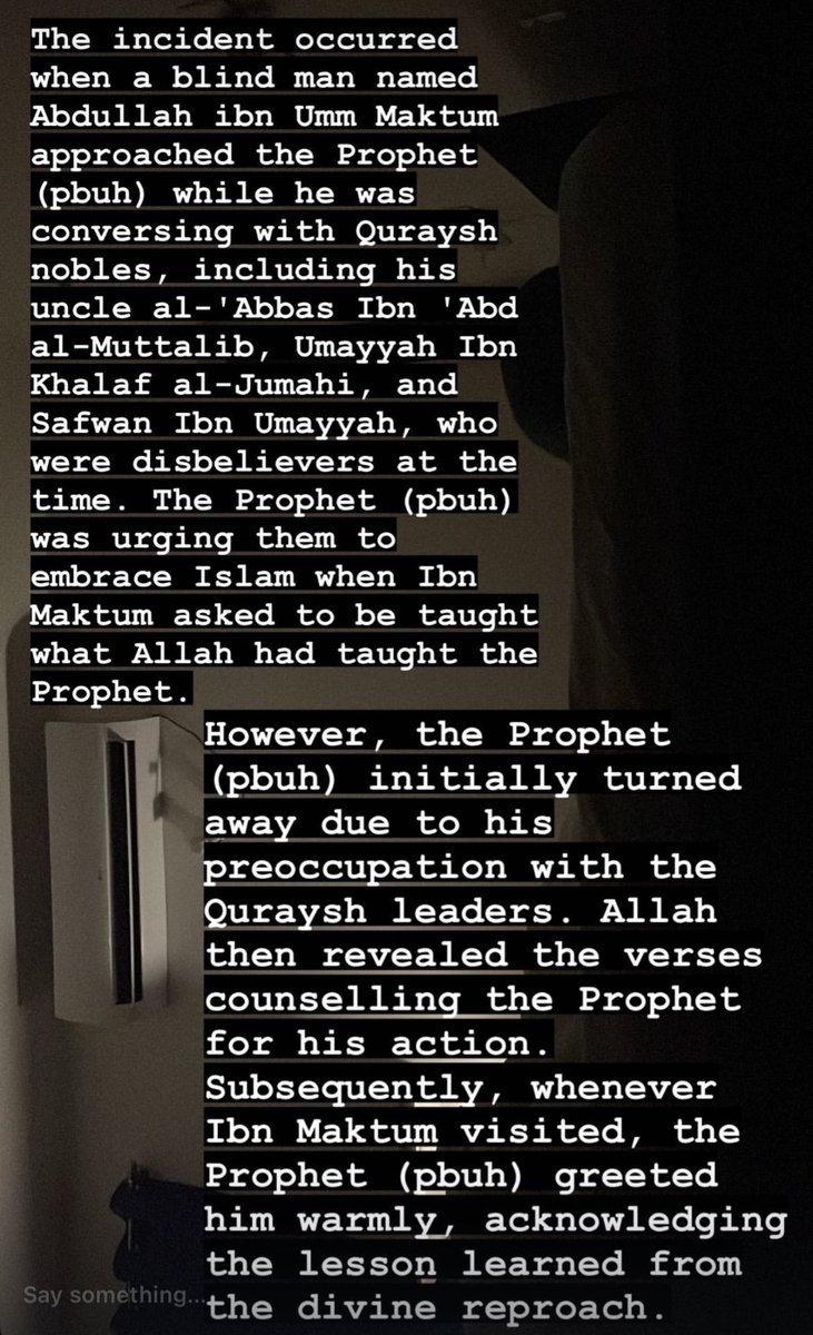 StillAteeb's tweet photo. When Umm Maktum (ra) approached seeking guidance, a moment became a lesson for all of humanity. https://t.co/Uco34zlC0s