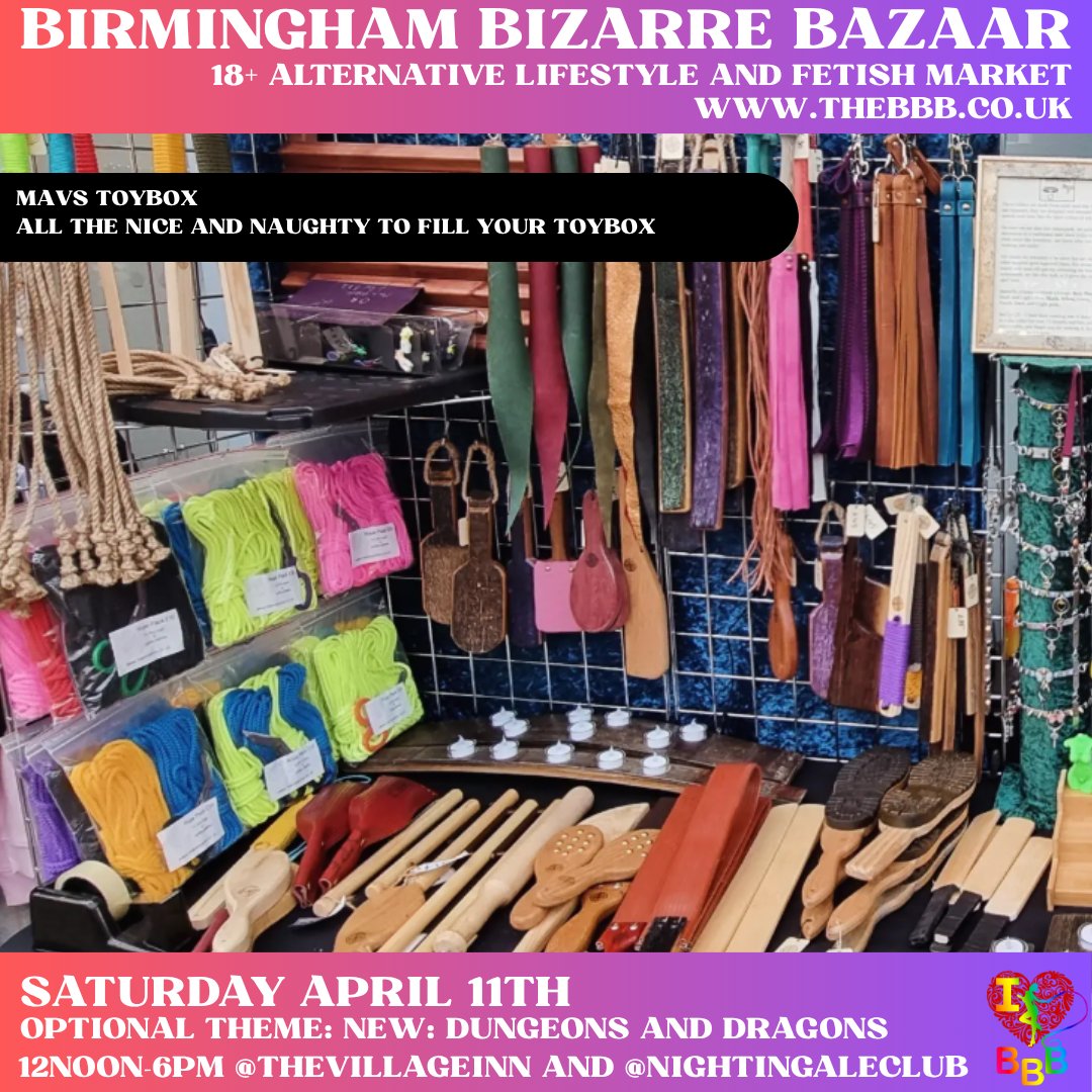 BBBAltFetBazaar's tweet photo. π² April at BBB is Dungeons & Dragons themed and our traders are rolling a 20! Featuring: Mavs Toybox
π SATURDAY 11th April 12β6PM
π VILLAGE INN / NIGHTINGALE CLUB
https://t.co/LV63CY9S8z
#DungeonCore #FantasyVibes #BBBMarket #BirminghamBizarreBazaar https://t.co/HlGKywaipq