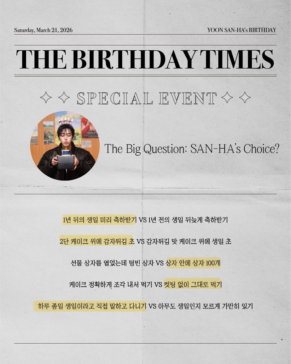 tksdbs's tweet photo. #YOONSANHA_BDAY_PICK https://t.co/yo9rK4iREW