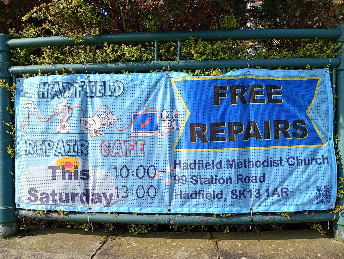 Bambigoesforth's tweet image. This morning we held the village repair cafe. I had a successful time with a pair of trousers, but less so with a rucksack and a jacket. Back next month for more repairs.
#villagelife #repair #reuse #spring