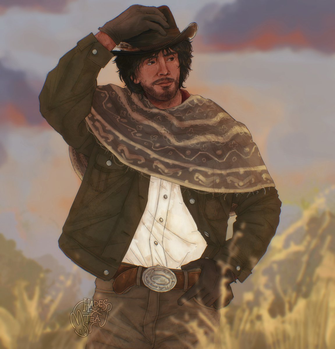cowboy carlos fanart for niko #carlosoliveira #residentevil3remake #re3remake