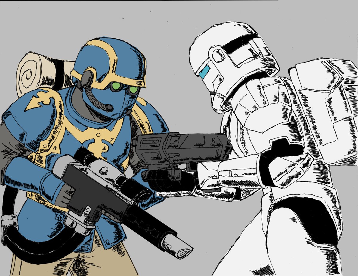 TanchoGt's tweet photo. Con color creo que se ve mejor

#イラスト  #warhammer40k #StarWars #digitaldrawing #dibujodigital #fanart #illustration https://t.co/rmPR5XwBsV