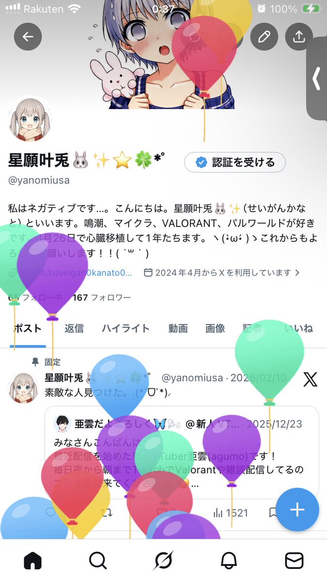 星願叶兎🐰✨️⭐️🍀*゜ tweet media