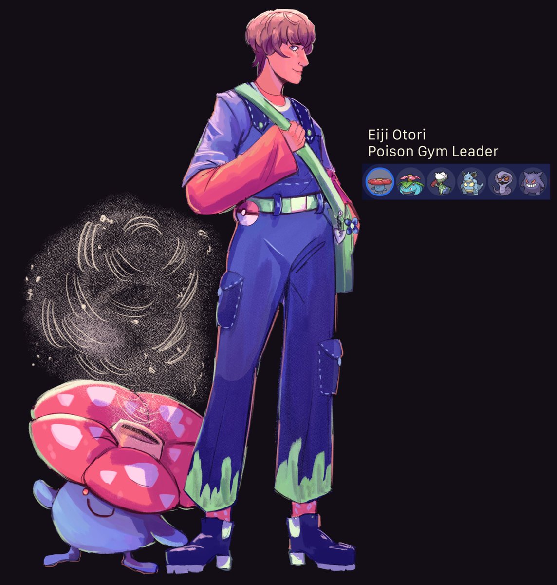 Greyxly's tweet photo. Utapri x Pokemon pt 2!! Poison gym leader Eiji hehe :) https://t.co/iLtK8otZq2