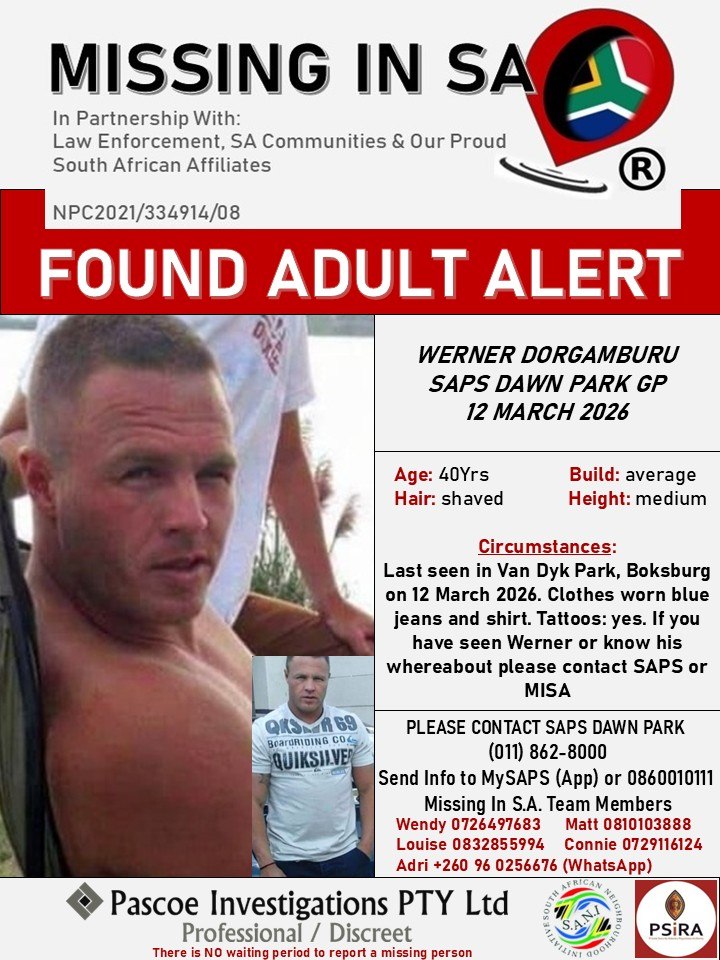 Missing Persons Southern Africa tweet media