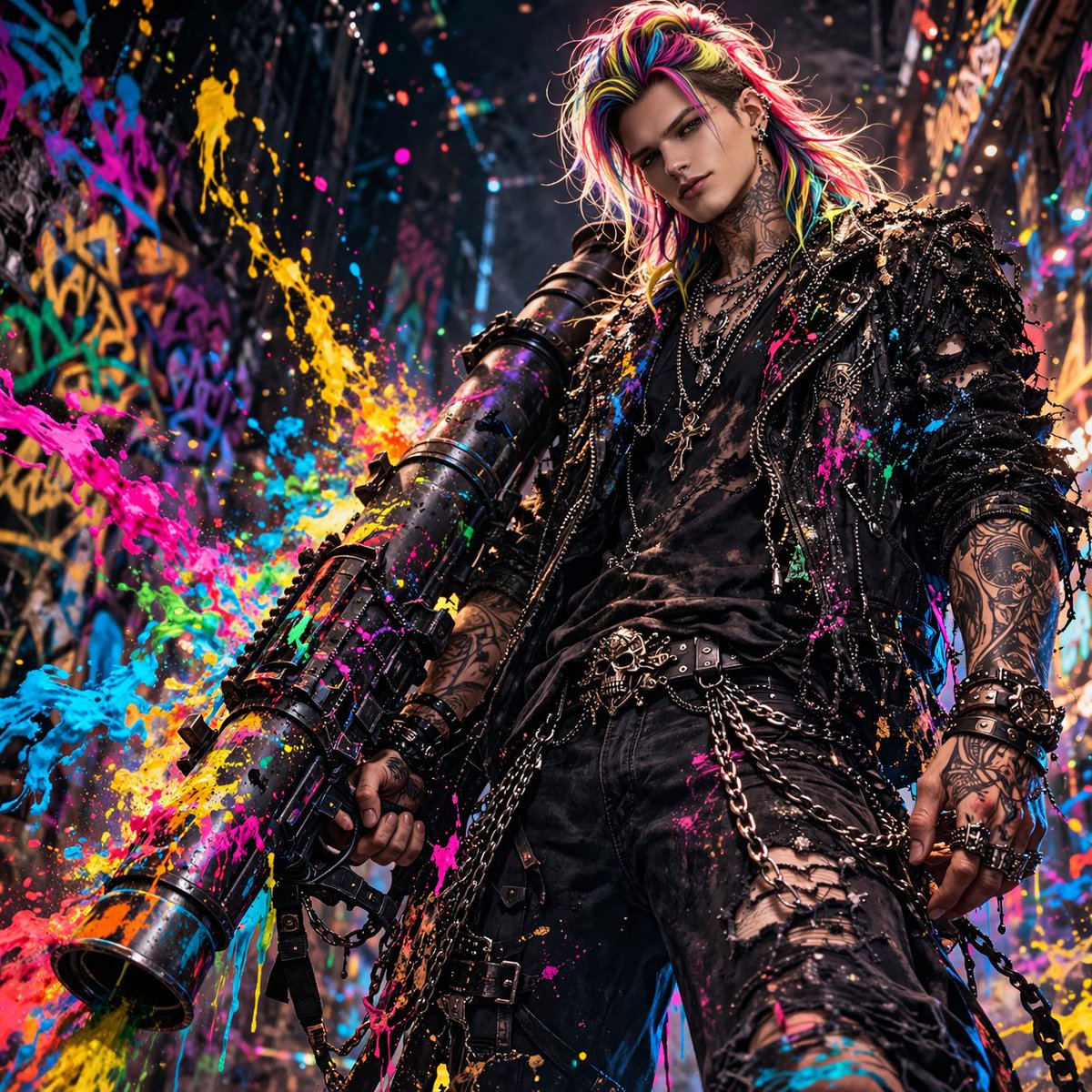 KANADEMIO_art's tweet image. Chromatic Rebellion 
ーAnother Formー

#KANADEMIO #VisualArchive #AIart︎ #AIillustration