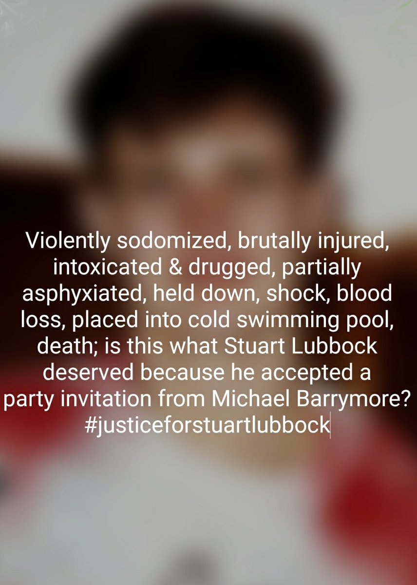 MissStixy's tweet photo. @GriftReport You're promoting a disgusting individual for the second time, so no more interactions with you. In memory of Stuart Lubbock. #thebodyinthepool #MichaelBarrymore #Devon https://t.co/8TUHaVlooO