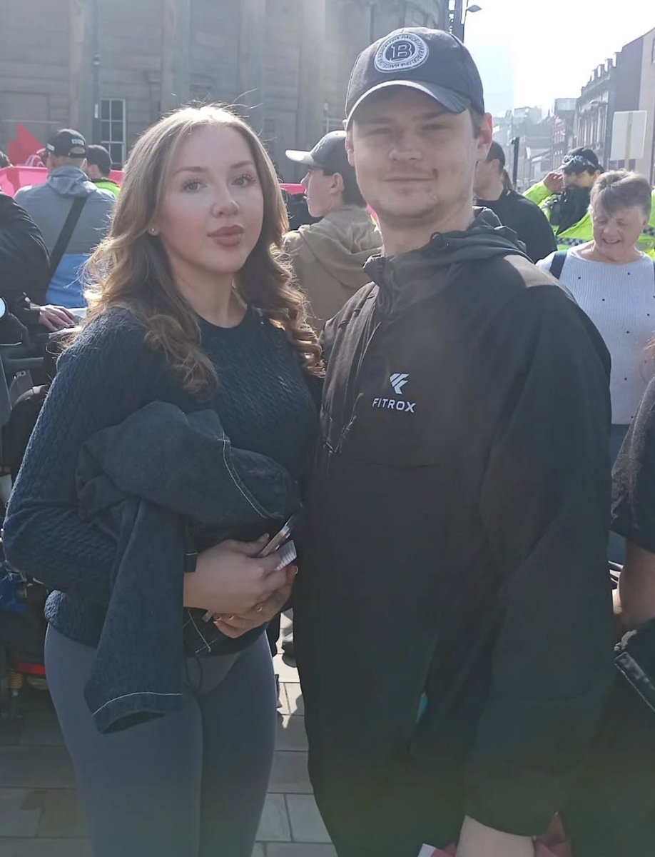 kickoutbnp's tweet image. #Liverpool After checking out #Nazi thug Ryan Ferguson's sidekick @realitycheckchickk ass - Holier than thou Dylan Cresswell needed a pose with her from the front - 10 Hail Marys for this nasty #Nazi #Antifa!