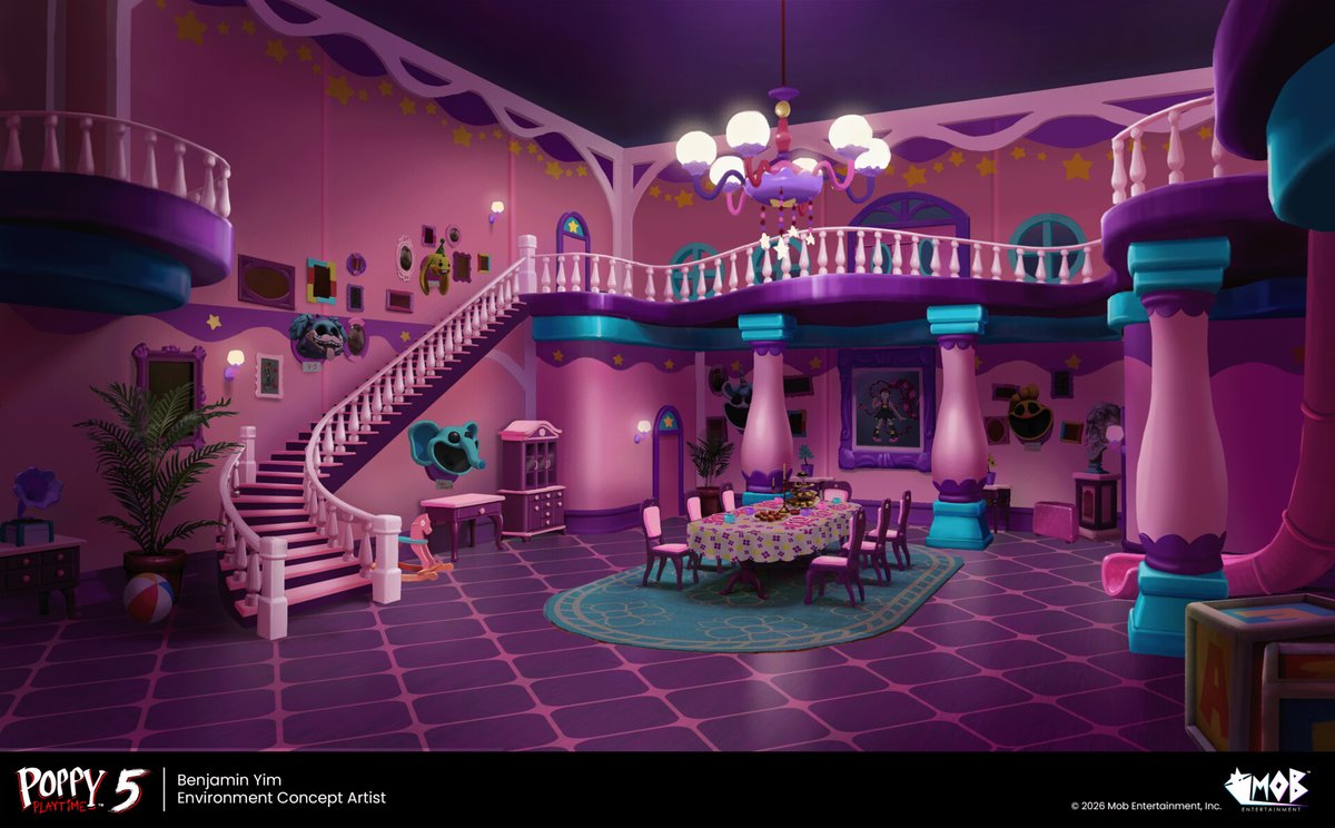 Fantime_Horror's tweet image. 🎨 NEW #PoppyPlaytime CONCEPT ARTWORK!

👀 Here are some concept arts shared by Benjamin Yim on Artstation! We can notably see Lily’s Dollhouse, with toy heads on the walls, scary... 
#PoppyPlaytimeChapter5