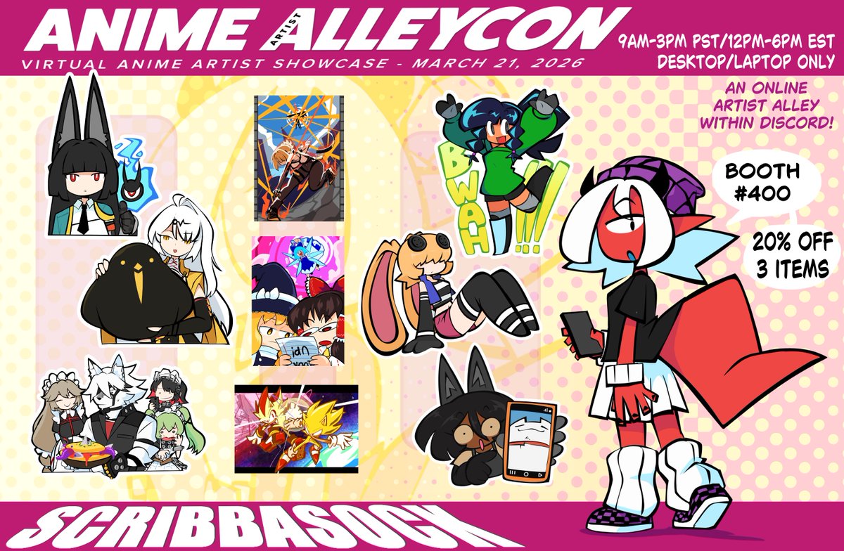 Scribbasock🧦@ Anime AlleyCon 400 tweet media