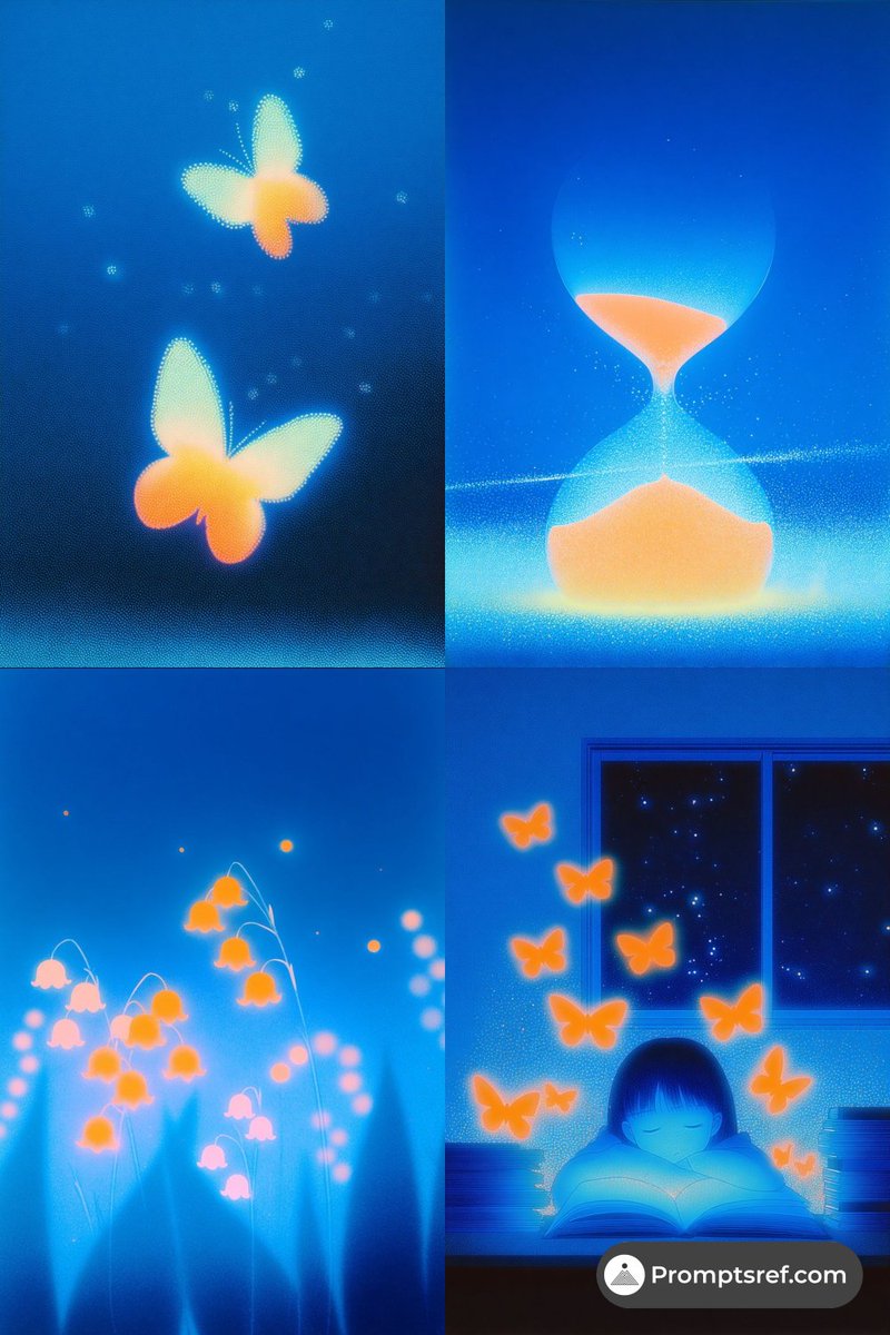 Dreamy blue grain grid