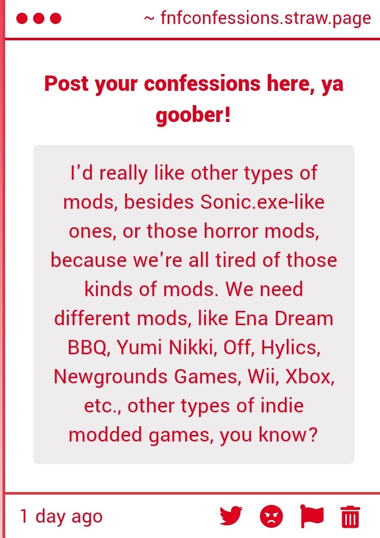 FNF' Confessions/News tweet media