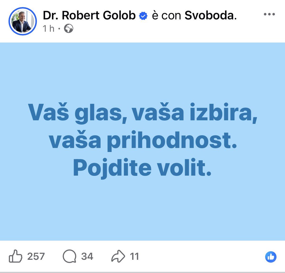 Volilni molk. To je eden od trinajstih postov, ki ga je vsemogočni danes parkiral na svojem profilu. Za njega ne velja nič. On lahko. S principa mu ne bi dal glas, dejansko pa mu ga ne bom dal, ker si ne zasluži še enega mandata. Si SREDINA/LEVO? #ostanidoma