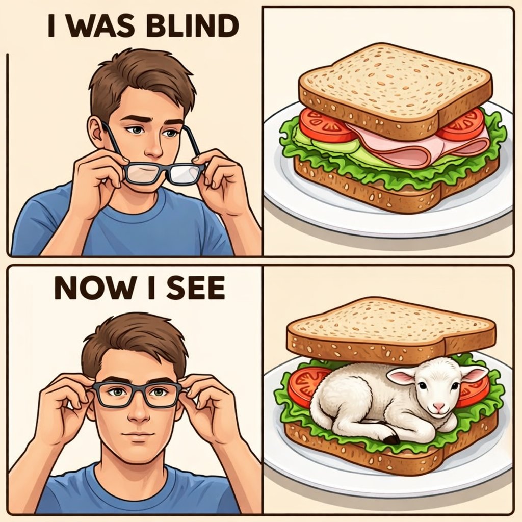 We are taught to see a meal, but the reality is a someone, not a something.