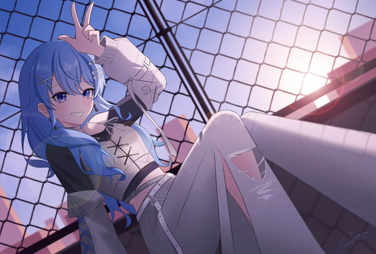 8周年&amp;誕生日おめでとう🩵✨️
#星街すいせい8周年 
#ほしまちぎゃらりー