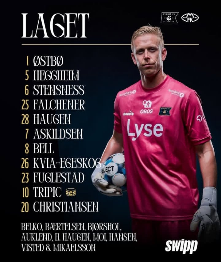 vikingfktr's tweet photo. Molde Karşısında İlk 11'miz https://t.co/uJB0x9EXO4