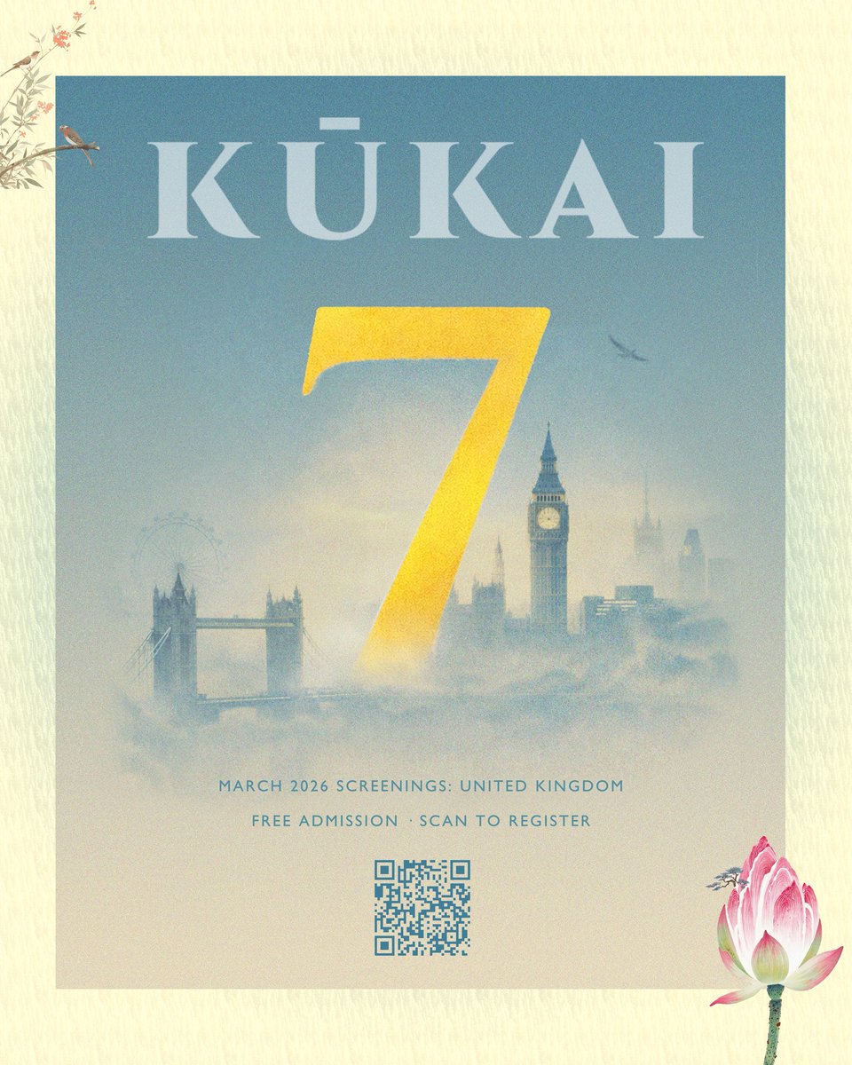 kukaimovie's tweet photo. 7 days to go⏳

🏆An award-winning documentary is coming to preview in London and Oxford.🇬🇧

Documentary KŪKAI traces a journey across China and Japan — following a life shaped by study, travel, and reflection, whose echoes are still felt today. 

Mark your calendars and make sure you’re There！

📍 Oxford — Mar 27
The Oxford Union Society
🕖 19:00
📍 London — Mar 28
Odeon Tottenham Court Road
🕑 14:30
📍 London — Mar 29
King’s College London (Bush House Auditorium)
🕑 14:30

Doors open 30 mins early — arrive a little before ✨
Free entry. Limited seats.🎫

Register now！⬇️
https://t.co/GLcQnVR59Q

#Documentary #CultualExchange #LondonEvents #OxfordEvents #thingstodolondon