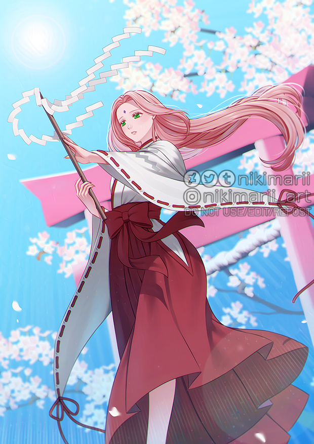 Sakura Week Day 4: Miko AU

#SakuraWeek2026 #春野サクラ