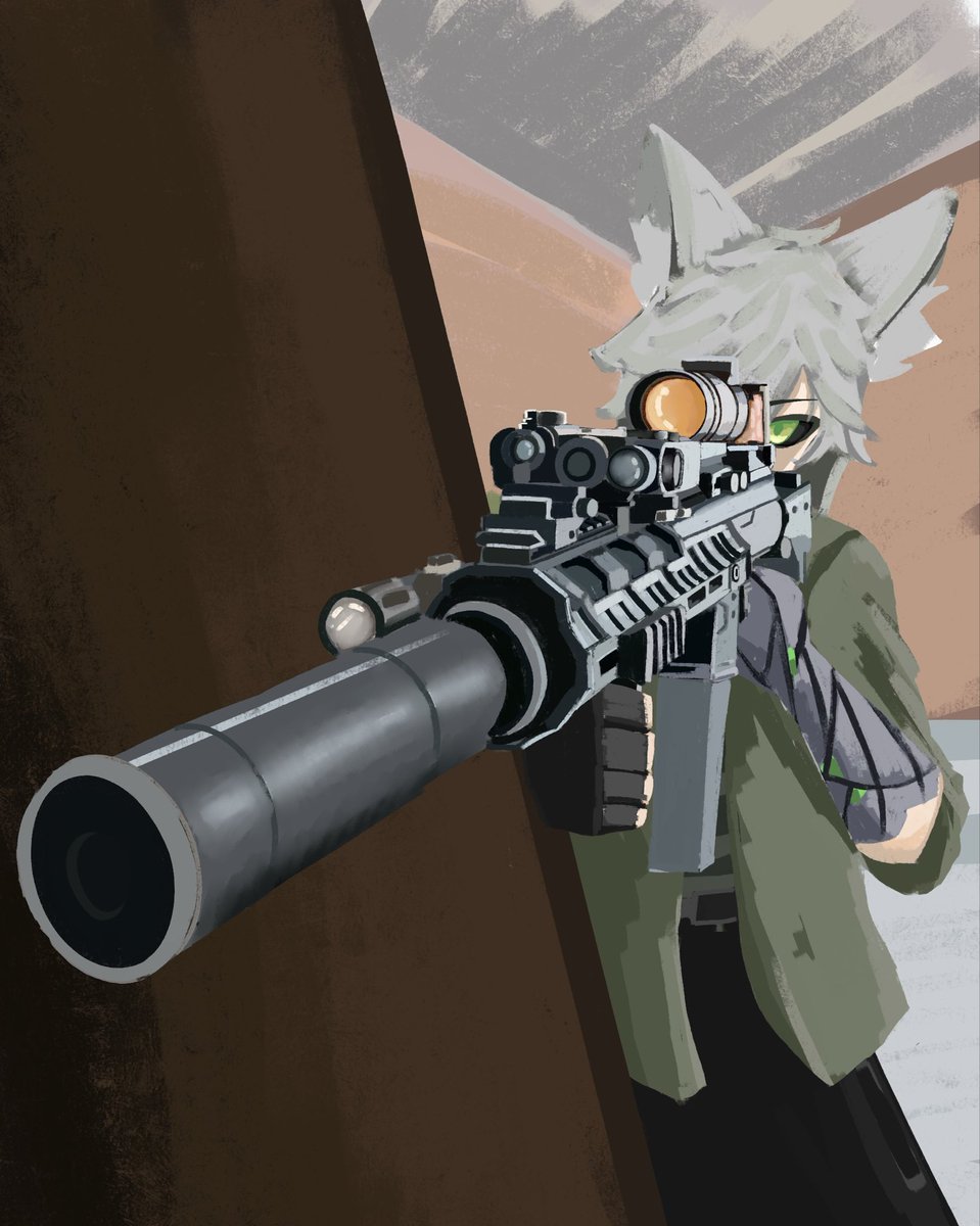 Tengo una limitación de 1 hora o 1 hora y 30 minutos por dibujo, es la primera vez que hago un arma y se me fue todo el tiempo en eso SJSJJSJSJS  espero te guste  <a href="/klusercero/">Klusercillo (^-w-^)</a> #fanart #artmoots