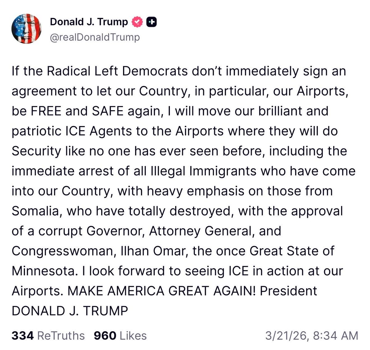 Trump wants ICE to replace the TSA at airports now.

Passengers be showing up to board their flights all beat up and shit after going through security. 🫤