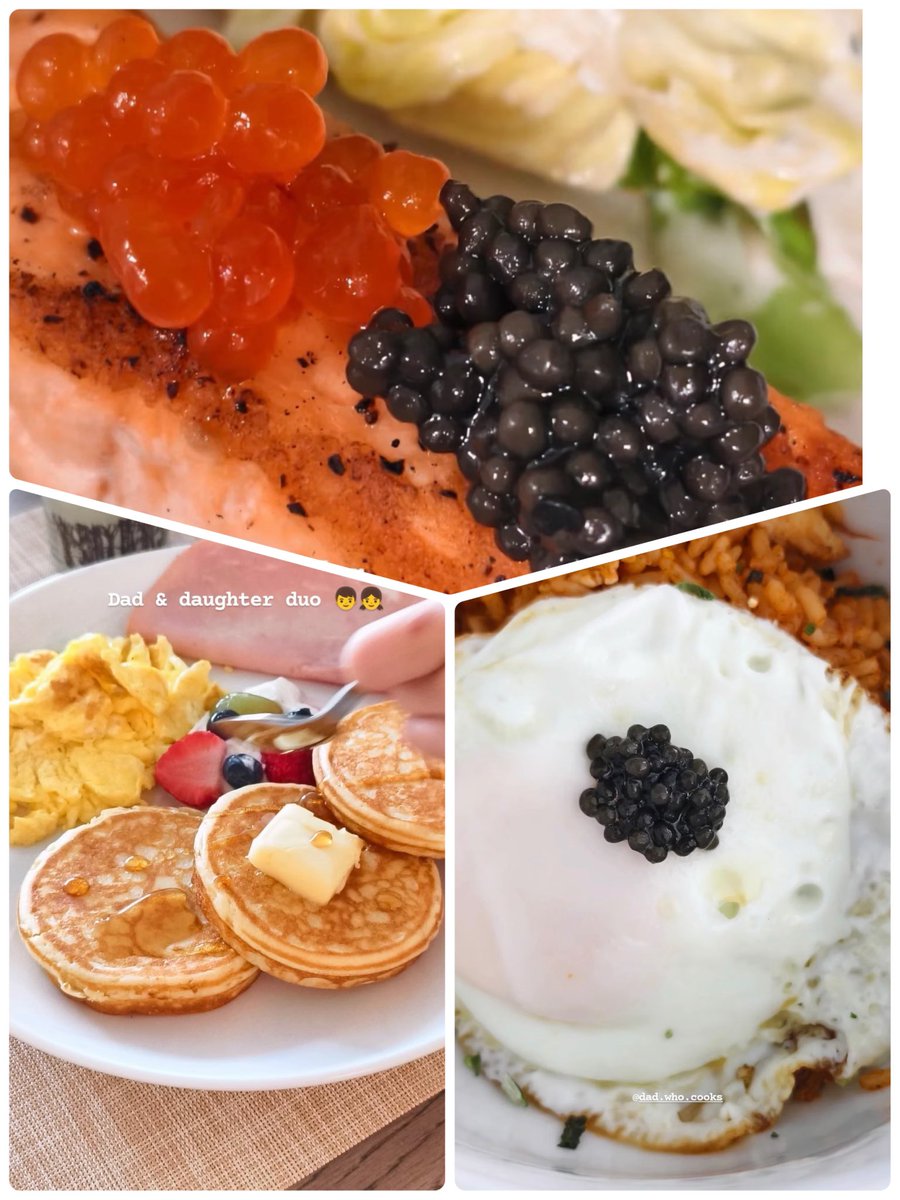 คุณพ่อทำอาหารให้น้องพิพิม น่ากินเว่อร์  ไข่ปลาแซลมอน + คาเวียร์ แล้วตาทิมชอบมาโพสตอนดึก กุต้มม่าม่าก่อนเลย 😂 #dadwhocook 
#พิธาพิพิม 🎧📚✈️
#springwithboston 🌷🌼🌿