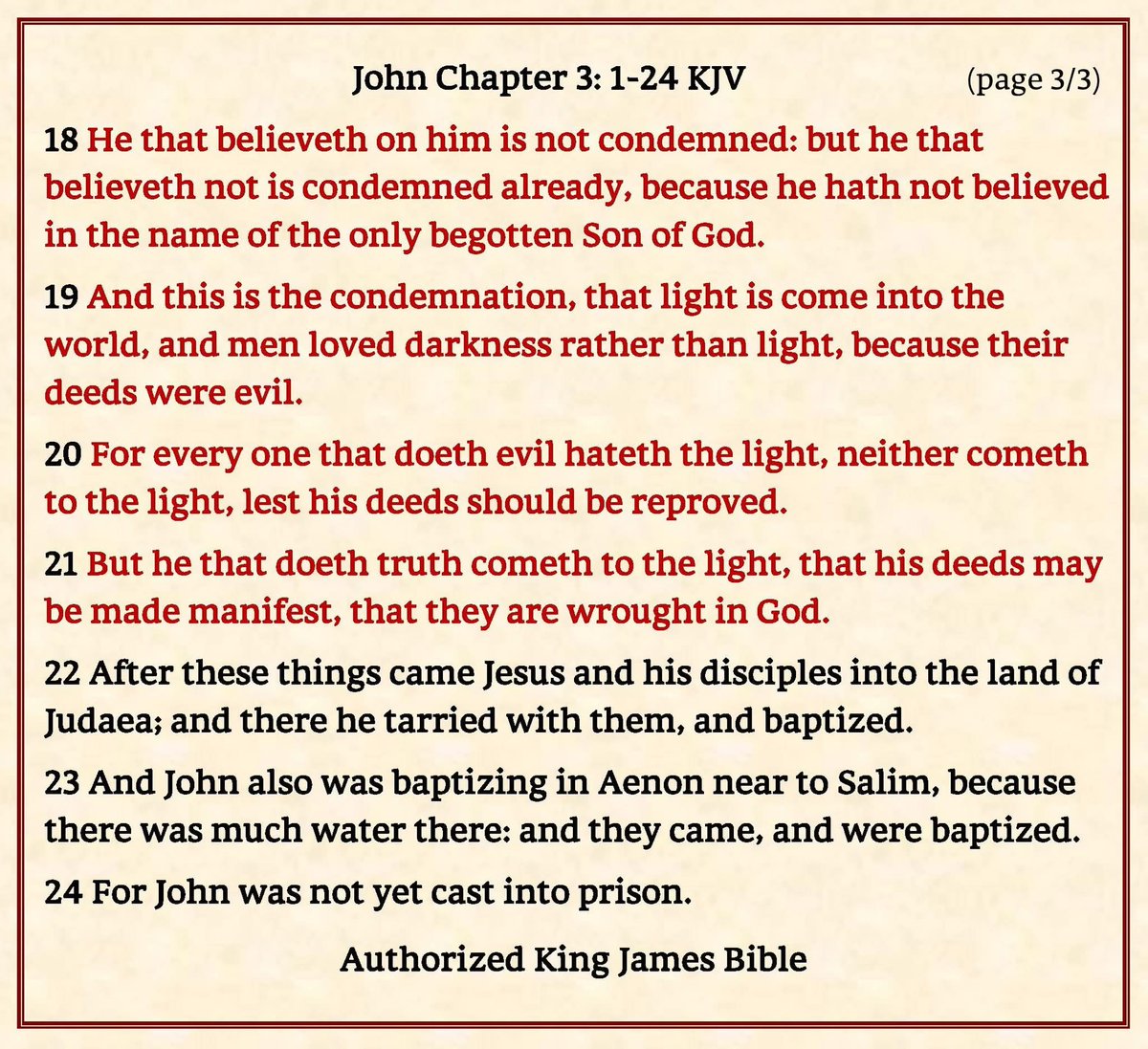 “Verily, verily, I say unto thee, Except a man be born of water and of the Spirit, he cannot enter into the kingdom of God. That which is born of the flesh is flesh; and that which is born of the Spirit is spirit. Marvel not that I said unto thee, Ye must be born again.” #sabbath