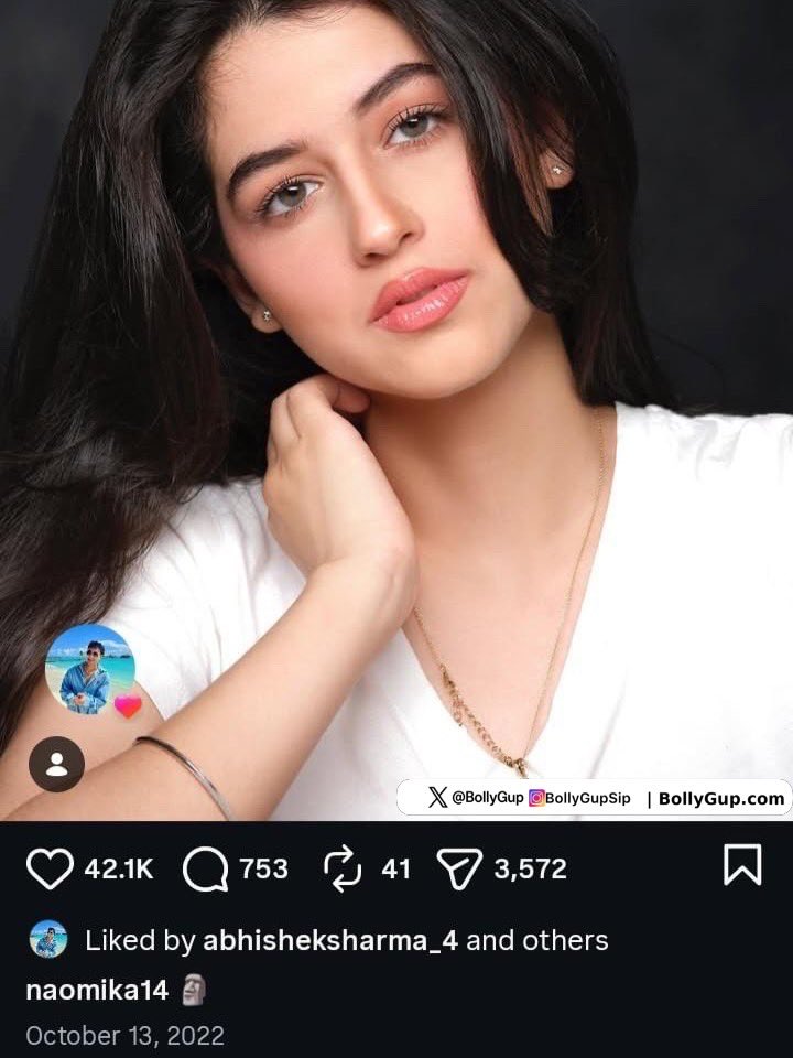 BollyGup's tweet image. Is it objectionable if Abhishek Sharma Liked these pictures? They’re all put up in public domain and open to Likes . What’s your opinion?
#AbhishekSharma #NaomikaSaran