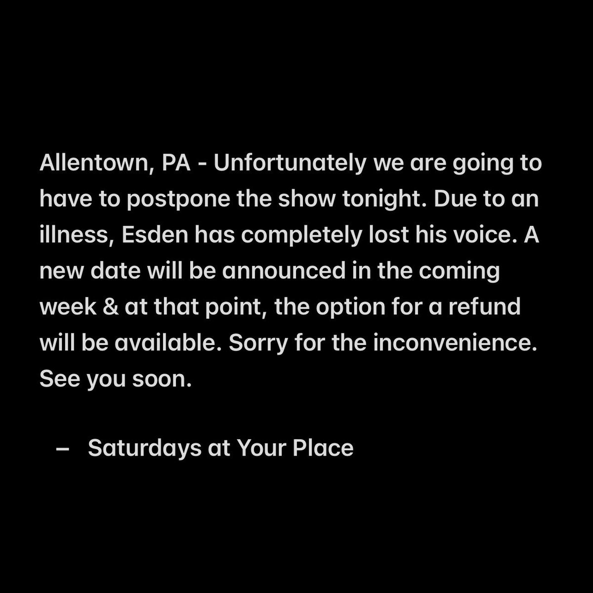 saturdays at your place tweet media