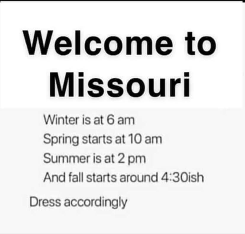 SCOTTCRSLLC's tweet photo. KC, Kansas &amp; Missouri at its finest 😂

-10 Monday, 90 yesterday, cooling off tomorrow, then back up next week.

Keeps you on your toes. #KansasCity #Resilience #SpringBegins https://t.co/fhjkw7RsYR