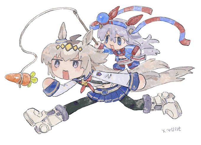 オグリキャップ(ウマ娘) ,タマモクロス(ウマ娘) 「書初め新年初