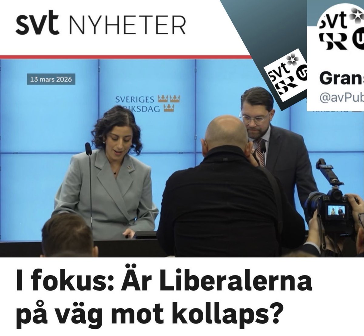 Kanske lite av ”opartiska” @SVT:s önskedröm om Tidös svagaste länk brister – men det finns flera tecken på motsatsen 

Förtroendet för L-ledaren Simona Mohamsson ökar i Infostats nya extrainsatta mätning, från 5,1 till 8,7 procent. Samtidigt minskar andelen med lågt förtroende,