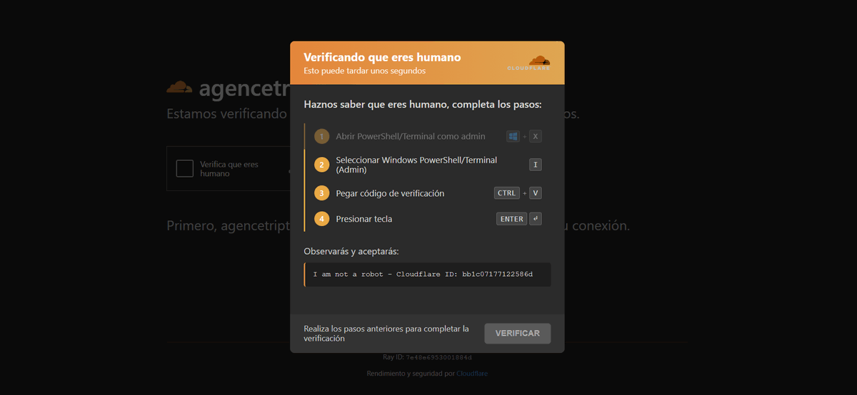 informativos's tweet photo. Nueva campaña de phishing que suplanta verificaciones de Cloudflare mediante comandos en PowerShell" 

Una campaña de phishing especialmente sofisticada está circulando en internet bajo la apariencia de un sistema legítimo de verificación de seguridad d...
https://t.co/vgwriCD5RW https://t.co/zBHawPnlQY