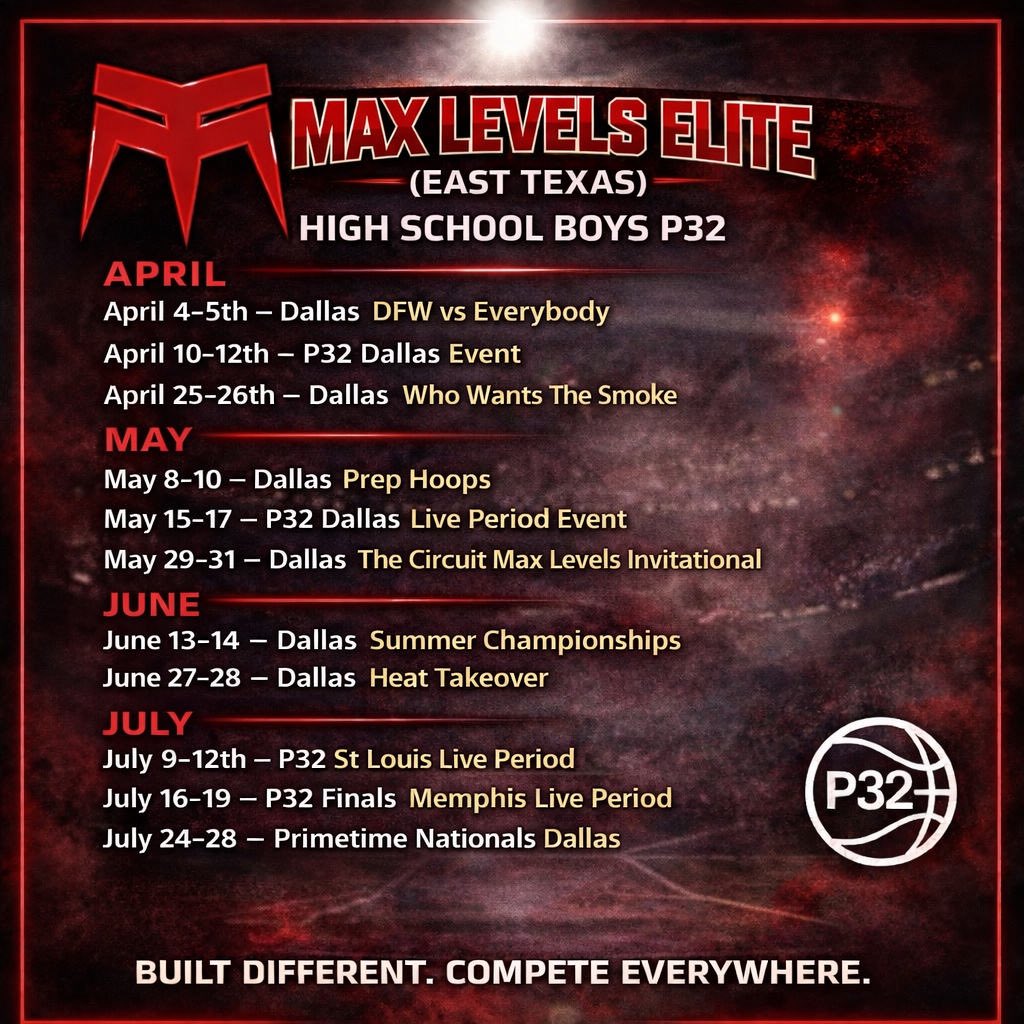 MaxLevelsETXBbb's tweet photo. New year. New name. New level. New squad, returning vets + fresh talent. Welcome to New Balance P32 league – Max Levels Elite East Texas. 

Same drive, bigger stage! Check out our schedule!🔥 

#AAU #P32 #NewBalance #TyreseMaxey  #MaxLevels https://t.co/QKOBrqaxs9