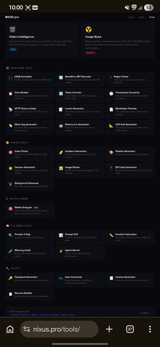 Free tools just incase someone is in need of any

Only at Nixus.pro/tools