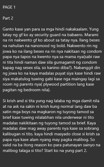 AlterOfan83223's tweet photo. Part 2: Parents ng GF ang Nakauna sa Kanya

Pages 1-4 https://t.co/ZEsvYnGQYx