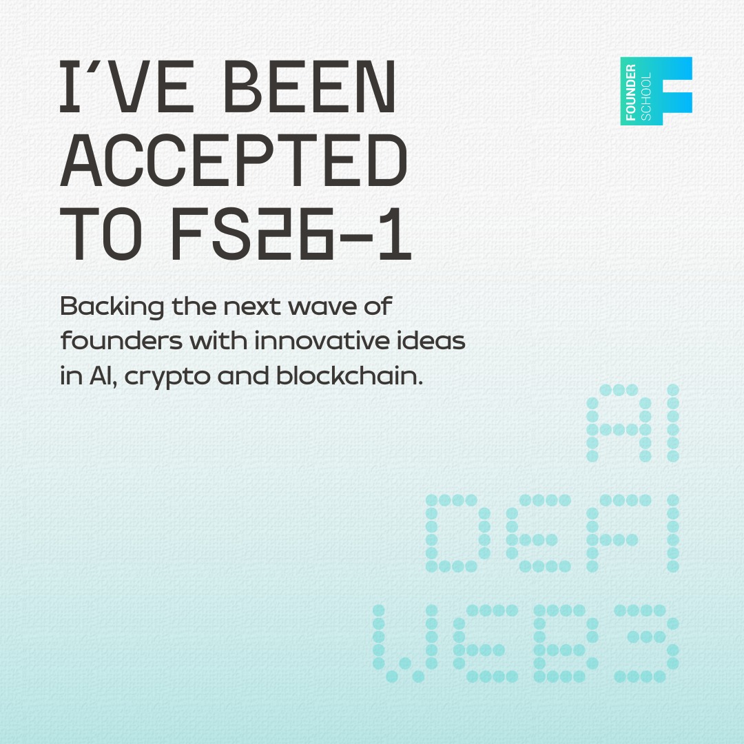 Trader2G's tweet photo. Nobody talks about how unclear positioning kills good products before bad code does. 

Accepted into FS26-1 from @FS_Build a 10-week, equity-free, virtual program helping founders go from zero to one. Over the next 10 weeks, I’m sharpening HyperAgent at @HyperkitLabs https://t.co/P8AUVXFYei