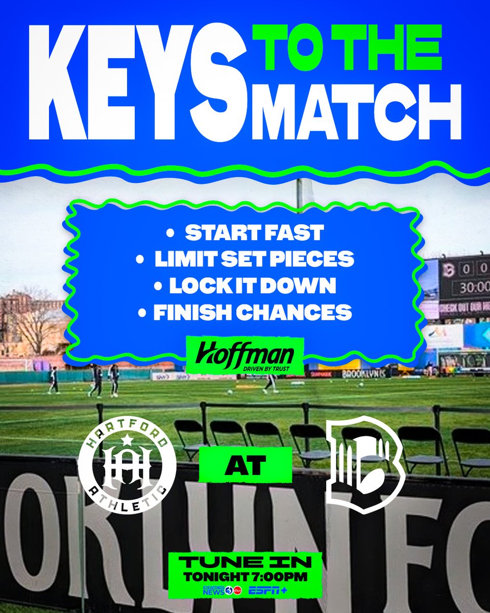 hfdathletic's tweet photo. Tonight's Keys to the Match, presented by @HoffmanAutoGrp
#HFDvsBKFC https://t.co/3UhvlpmiTv
