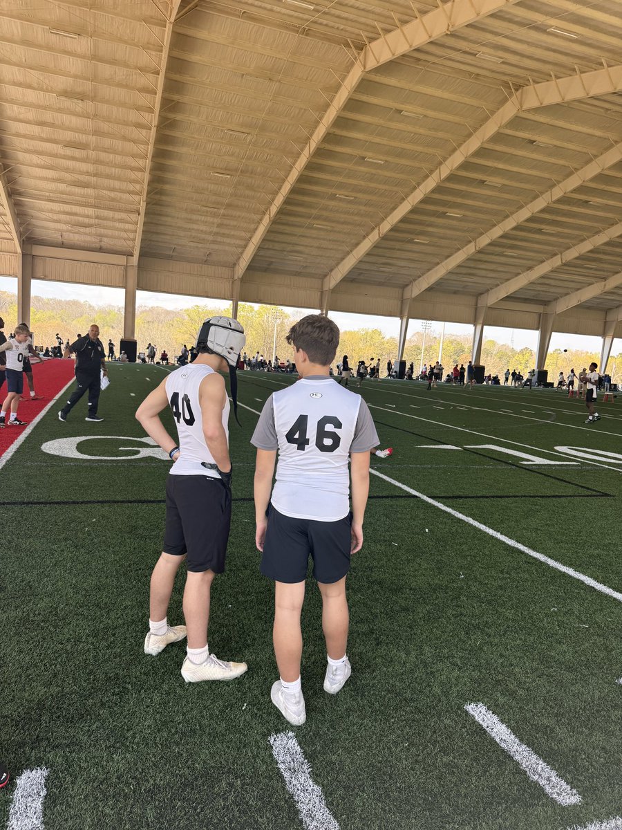 MaddoxBernFB's tweet photo. Back at it.

First @FBUcamp this year.
Working at TE in Atlanta.

Learning, competing, and building on both sides of the ball.

#FBU #TE #DE #ClassOf2032 #AGTG https://t.co/bvlzLZbFaY