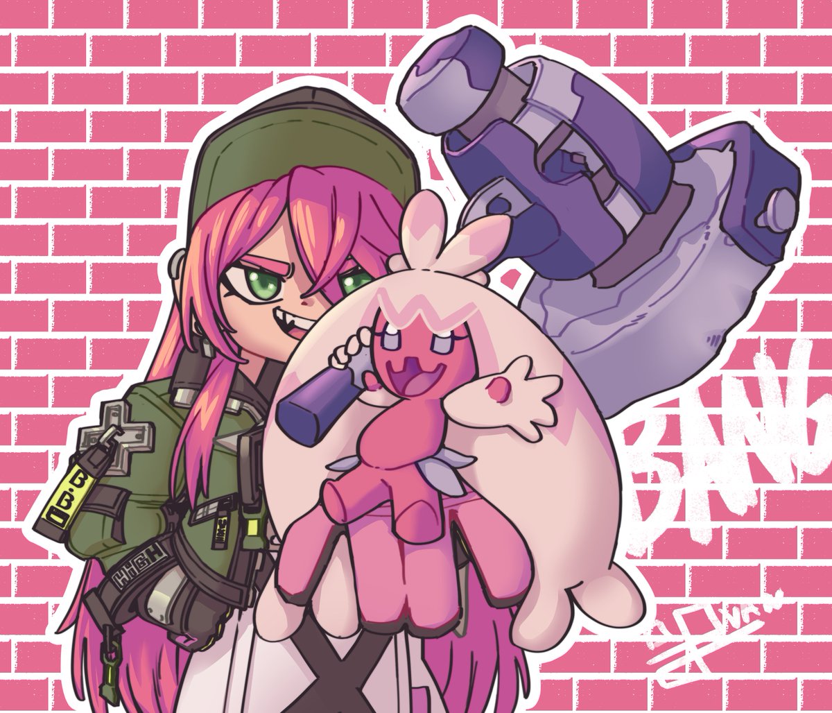 Its_Aka_'s tweet photo. Mirka &amp; Tinkaton would definitely get along 

Art by @Shinjeeey  
#EternalReturn #ER_Fanart https://t.co/XqgqsTPjAz