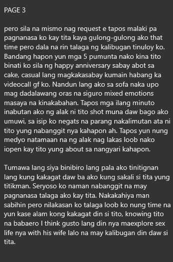 AlterOfan83223's tweet photo. Part 2: Parents ng GF ang Nakauna sa Kanya

Pages 1-4 https://t.co/ZEsvYnGQYx