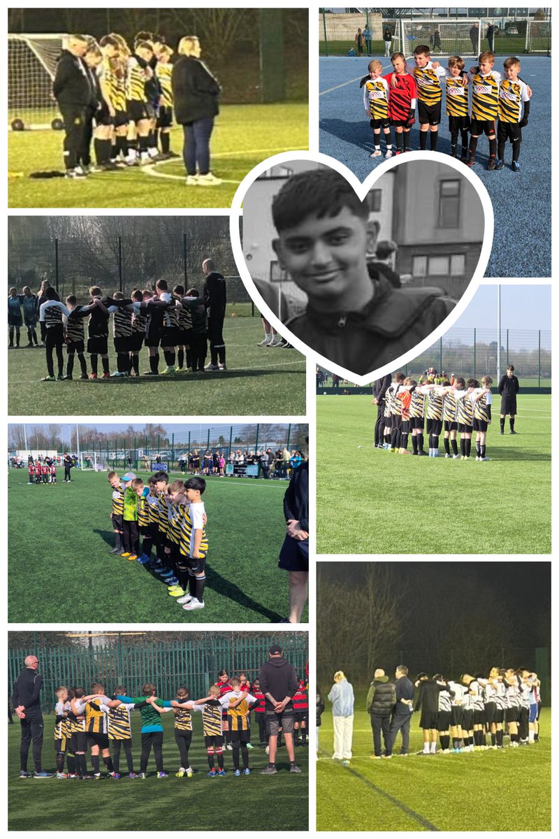 Our club paying respects to our Haaris. 🧡🖤